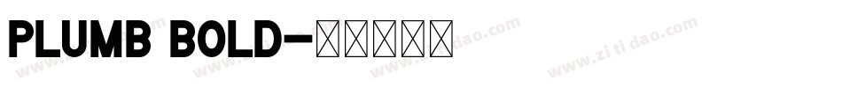 Plumb Bold字体转换